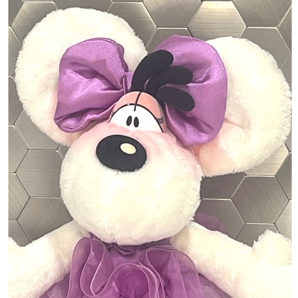 Vintage Thomas Goletz Diddl Maus Diddlina ballerina‎ mouse Purple plush Depesche - Picture 4 of 16